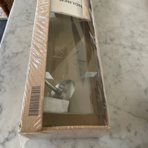 IKEA Lillholmen Etched Floral Glass Wall Shelf Discontinued - Picture 12 of 13